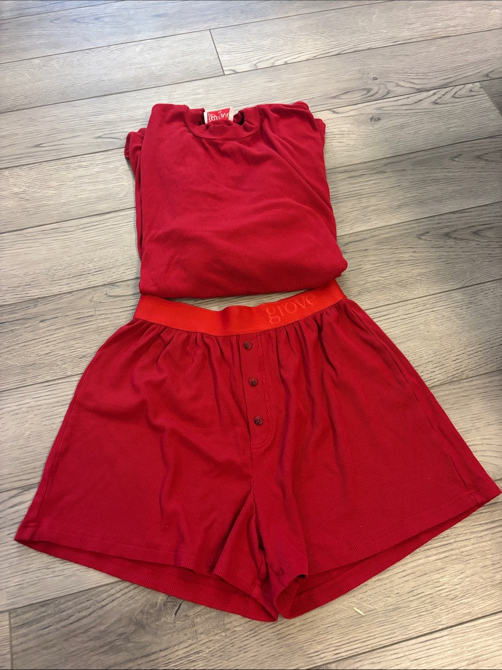 Grove The Brand Ribbed Pajama Set XS